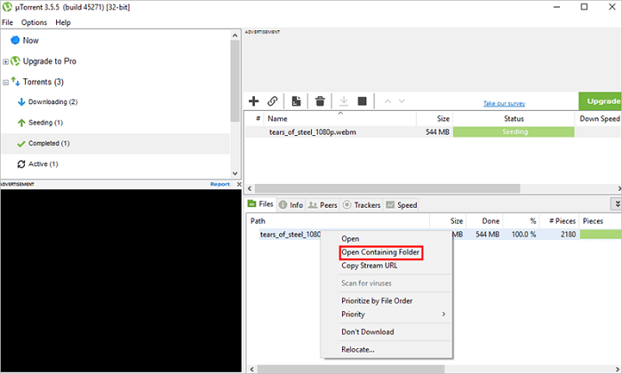 Films downloaden met Utorrent