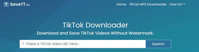 Bezoek de online TikTok-video-downloader