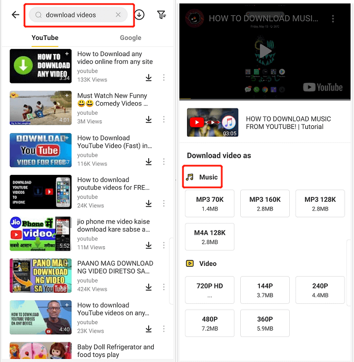 YouTube-video's downloaden met Snappea voor Android