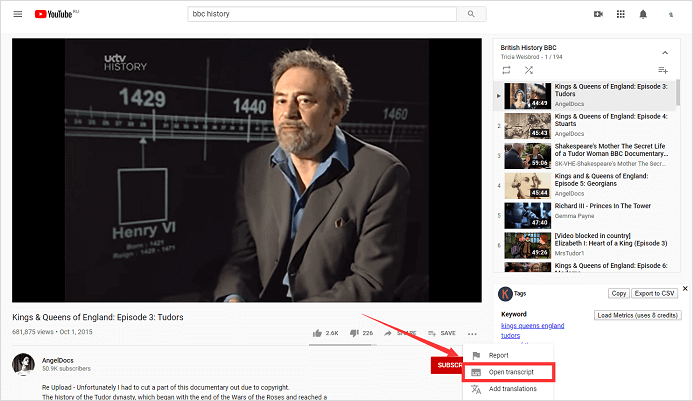 YouTube-videotranscriptie downloaden