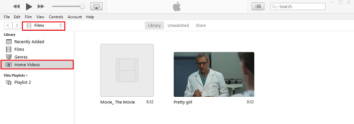 Geïmporteerde bestanden zoeken in iTunes