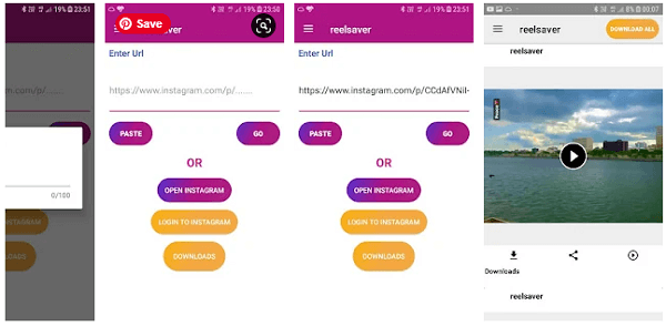 Instagram Reels Downlaoder op Android
