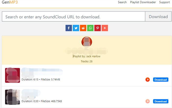 Online SoundCloud-afspeellijstdownloader - 3