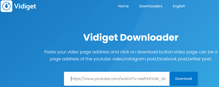 Vidiget - YouTube-video-downloader online