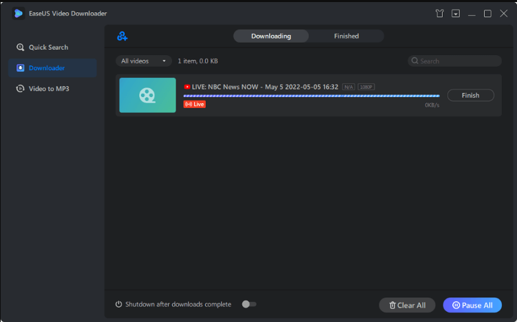 Download live video's van YouTube - Stap 4