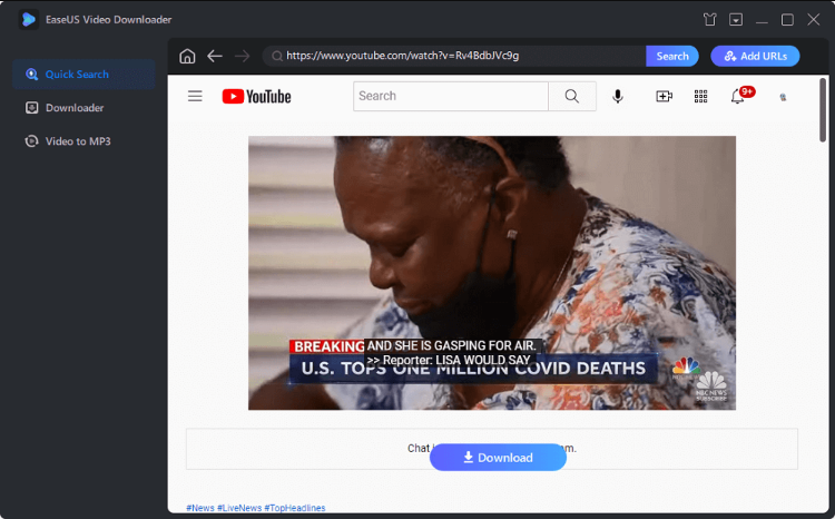 Download live video's van YouTube - Stap 2
