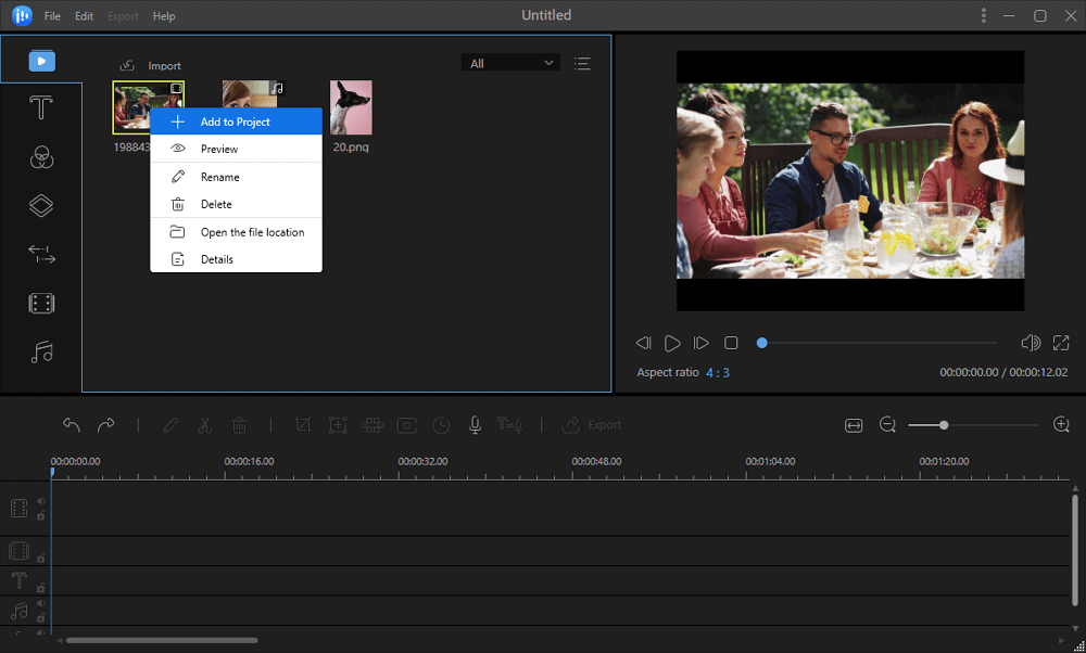 Video toevoegen aan project