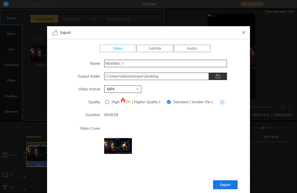 videobestanden exporteren