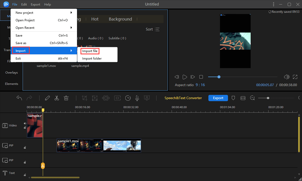 videobestand importeren