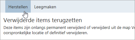 verwijderde mail in outlook terughalen