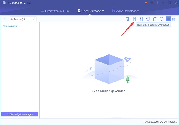 Kies naar dit apparaat overzetten
